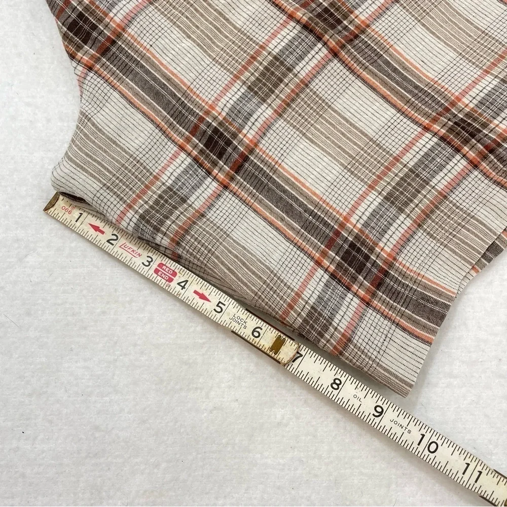Tommy Bahama plaid linen and silk men’s flat front shorts, pockets size 42 waist